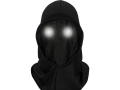 Czarny kaptur ze świecącymi oczami - 1 szt.