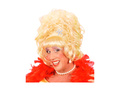 Blond peruka Drag Queen z kwiatem