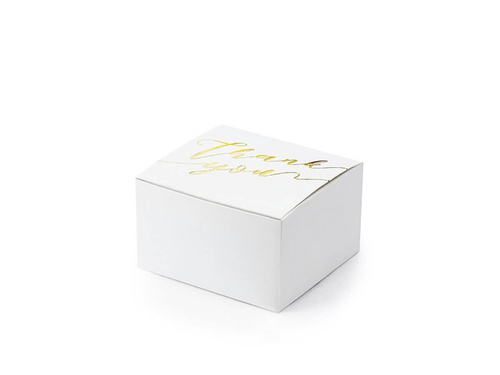 Pudełeczka dla gości ze złotym napisem Thank You - 10 szt.