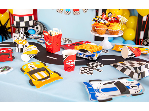 Pikery na tort Wyścigówki - 10,5 cm - 7 szt.