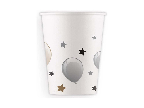 Kubeczki papierowe Baloniki - 200 ml - 8 szt.