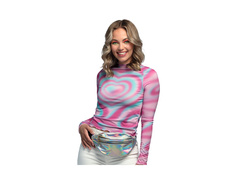 Saszetka biodrowa holograficzna srebrna