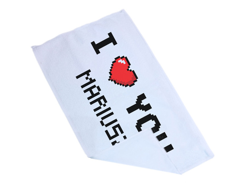 Ręcznik personalizowany na Walentynki - 30x50 cm
