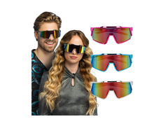 Okulary imprezowe Rave lustrzane