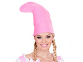 Czapka skrzata smerfetki różowa - 1 szt.