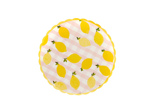 Talerzyki papierowe w Cytrynki - 23 cm - 8 szt.