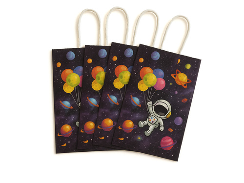 Prezentowe torebki urodzinowe Kosmos - 4 szt.