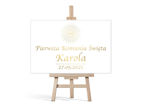 Plakat komunijny personalizowany - I Komunia Święta - 60x40 cm
