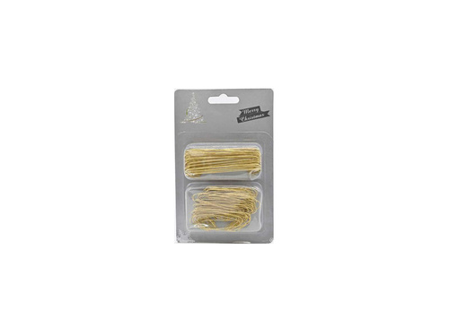 Haczyki metalowe złote do ozdób - 150 szt.