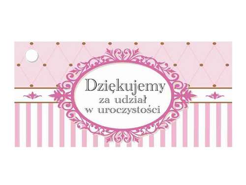 Aniołek gipsowy z różową kokardką - 1 szt.