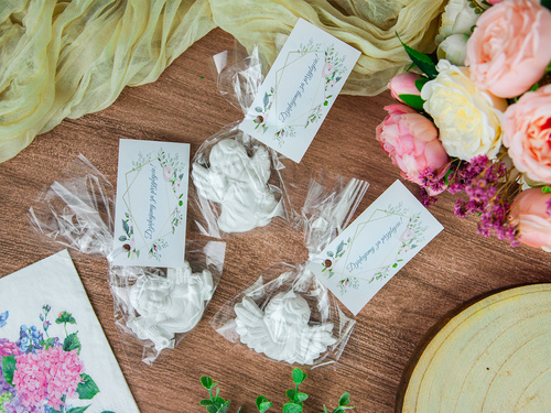 Aniołki gipsowe z podziękowaniem - 1 szt.