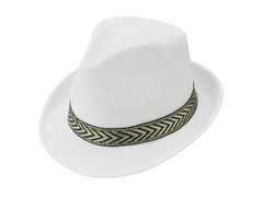 Kapelusz Gangstera biały - 1 szt.