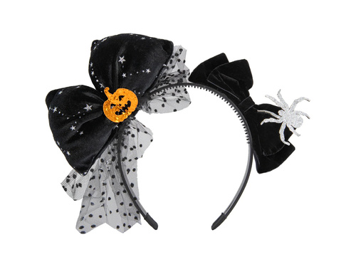 Opaska z kokardkami i tiulem na Halloween - 1 szt.