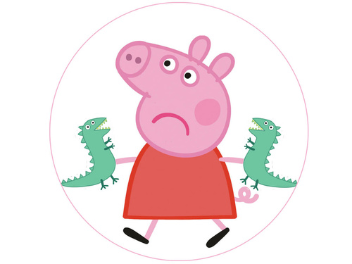 Dekoracyjny opłatek tortowy Świnka Peppa - 20 cm