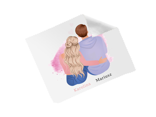 Ściereczka personalizowana do okularów z imionami - 1 szt.