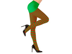 Rajstopy elfa czerwono-zielone