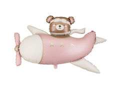 Balon foliowy Miś w samolocie - 94x61 cm - 1 szt.