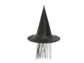 Kapelusz czarownicy z włosami - 1 szt.