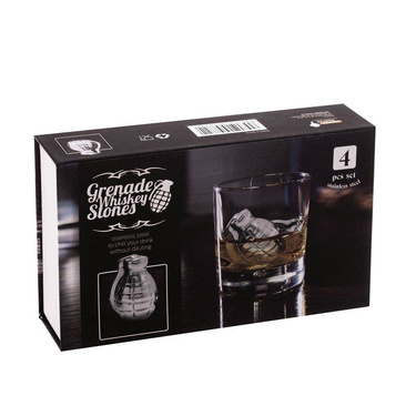Metalowe granaty do drinków - 4 szt.