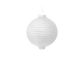 Świecący ogrodowy lampion papierowy 20 cm, biały, 1 szt.