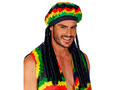 Czapka reggae z dredami - 1 szt.