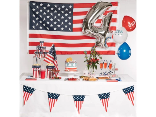 Talerzyki papierowe Flaga USA - 23 cm - 10 szt.