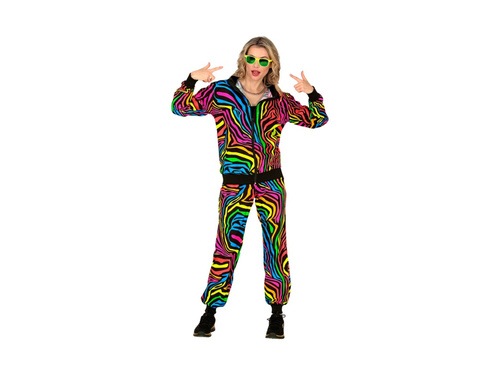 Strój imprezowy - neonowa tęczowa zebra