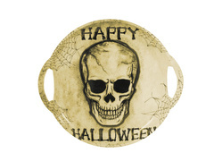 Tacka z uchwytami Czaszka na Halloween - 30 cm - 1 szt.