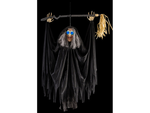 Dekoracja wisząca Czarownica z miotłą - 110 cm - 1 szt.