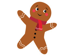 Dekoracja dwustronna na święta Bożego Narodzenia Ciastek - 39 cm