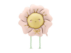 Balon chodzący Kwiatek - różowy - 104 x 104 cm - 1 szt.