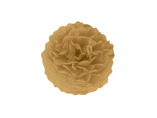 Dekoracja wisząca pompon kwiat - złoty brąz - 25 cm - 1 szt.