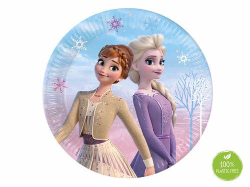 Talerzyki papierowe Frozen 2 Kraina Lodu Wind Spirit - 23 cm - 8 szt.