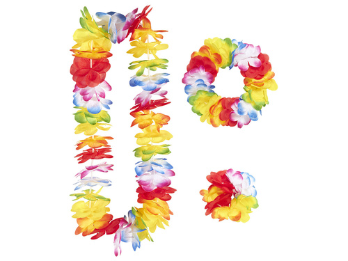 Zestaw - komplet hawajski kolorowy - 3 częściowy