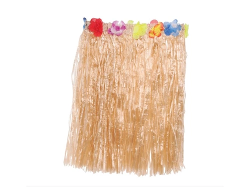 Spódniczka hawajska krótka słomkowa - 1 szt.