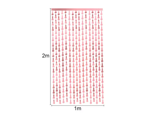 Kurtyna Peniski różowe złoto - 100x200 cm - 1 szt.