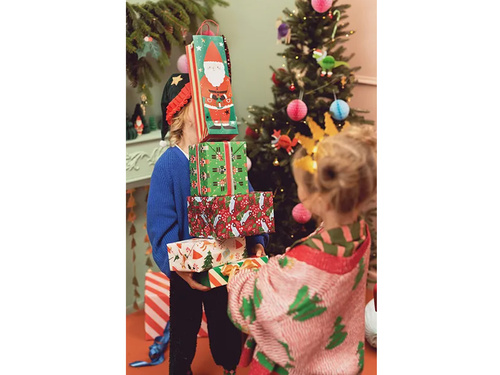 Torebka prezentowa Mikołaj na Boże Narodzenie - 1 szt.