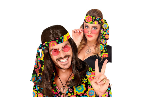 Opaska Kolorowe Kwiaty lata 60.