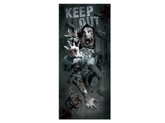Dekoracja na drzwi Zombie na Halloween - 1 szt.
