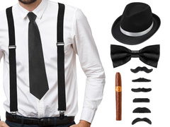 Zestaw gangstera czarny - 1 komplet.