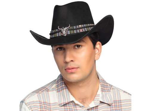 Kapelusz kowbojski Django czarny - 1 szt.