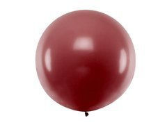 Balon olbrzym 1 m średnicy - bordo pastel.
