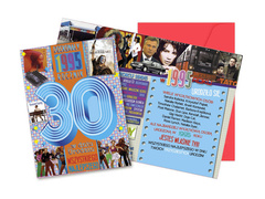 Kartka urodzinowa z kopertą na trzydziestkę - 1 szt.