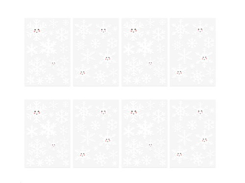 Dekoracja na okno Śnieżynki na Boże Narodzenie - 120 elem.