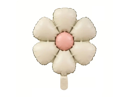 Balony foliowe Kwiaty beżowe - 50 cm - 3 szt.