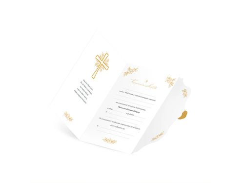 Zaproszenie na Komunię z pieczęcią - 6 szt.