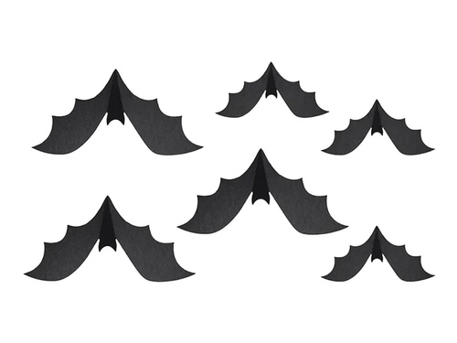 Dekoracja wisząca Nietoperze na Halloween - 6 szt.