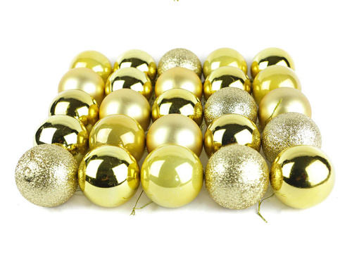 Bombki choinkowe złote - 6 cm - 25 szt.