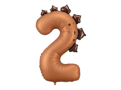 Balon foliowy cyfra 2 Dinozaur - 92 cm - 1 szt.