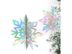 Girlanda Śnieżynki opalizujące - 6 szt.